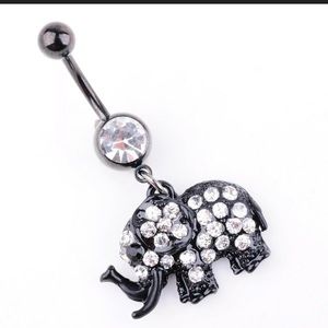 5 for $15! Black Jewel Elephant Navel Belly Ring